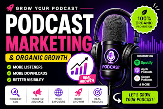 promote your podcast with organic podcast marketing and SEO