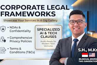 draft a corporate nda, privacy policy, and terms of service