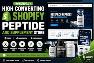 build a high converting shopify peptide and supplement store
