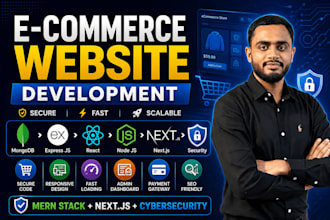 build a secure ecommerce website using mern stack and nextjs