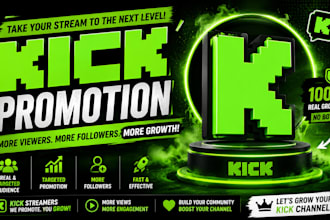 organic kick channel promotion, kick promotion to boost live viewers