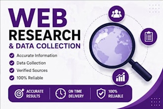 do web research , data collection and internet research