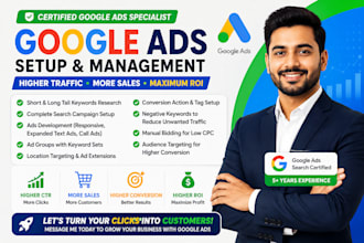manage and setup your google ppc campaigns and ads adwords