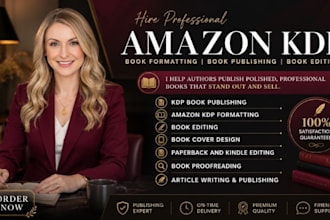 do amazon KDP book editing kindle paperback book formatting KDP book publishing