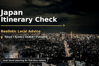 check and improve your japan travel itinerary
