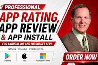 do app rating, app review and app install for android, ios and microsoft apps