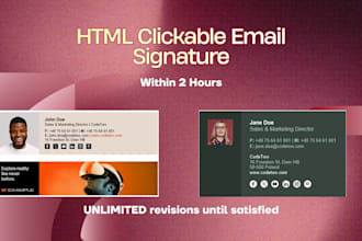 make a clickable email signature within 2hr