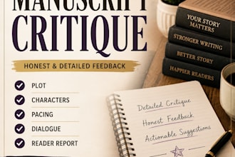 provide a detailed manuscript critique for your novel