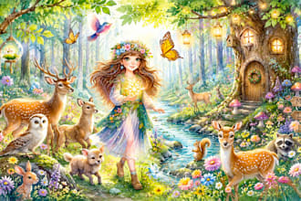 children story book illustration children story book