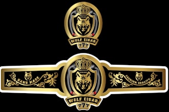do premium cigar band, logo, label cigar box design for your business