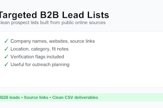 build a targeted b2b lead list with source links