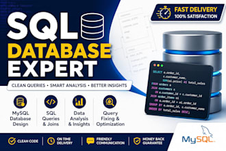 create mysql database, write sql queries and data analysis