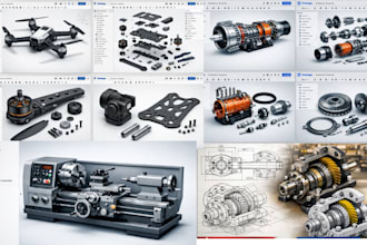 provide 3d cad modeling and machine design services using onshape and solidwork