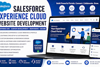build salesforce experience cloud website with lightning cms and custom develop