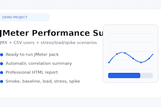 create a complete jmeter performance test suite for your web app