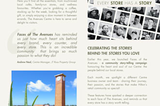 design a modern and engaging editorial layout
