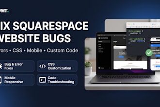 fix squarespace website bugs, errors, CSS, mobile and custom code