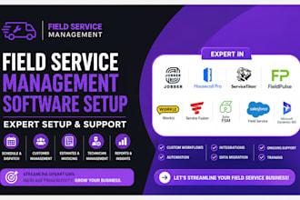 setup jobber ,housecall pro or any field service software