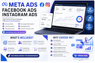 create, manage and optimize meta facebook and instagram adds campaings