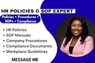 create HR policies,sop manual,company policies and procedures for your business