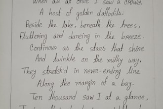write neat and beautiful handwritten