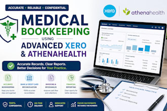 do medical bookkeeping using advanced xero and athenahealth