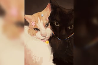 make a digital illustration of your pet