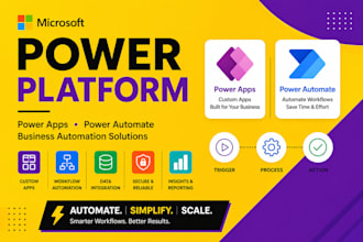 develop microsoft power platform, powerapps and power automate solutions