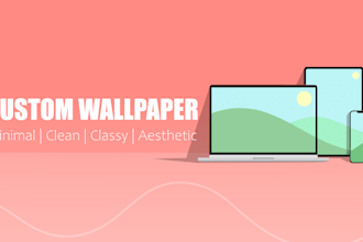 design a custom aesthetic 2d wallpaper for desktop and phone