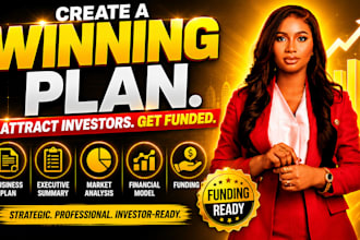 create a business plan executive summary market analysis financial model funding