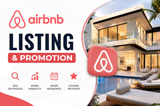 optimize airbnb listing, airbnb marketing, vrbo listing and promotion
