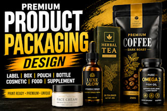 design product packaging and label for cosmetic