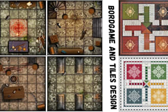 design tiles and board, game element, mahjong tiles board game asset for game