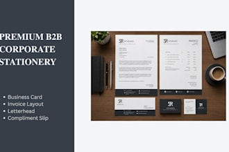 design a premium corporate stationery and unified brand identity system
