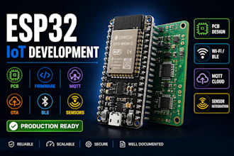 develop esp32 iot firmware pcb mqtt ota and sensor integration