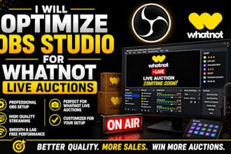 optimize obs studio for whatnot live auctions