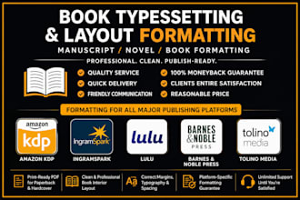 book typesetting, layout typesetting, book formatting, layout formatting KDP