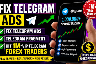 fix telegram ads, bring daly rich vip forex traders via telegram promotion