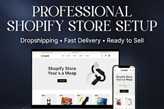 setup professional shopify dropshipping store