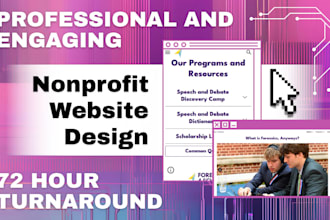 design a website for your nonprofit within 72 hours