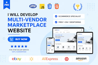 develop multi vendor ecommerce marketplace websites like amazon, ebay