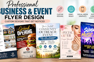 design professional business and event flyers