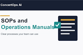 create professional sops and operations manuals