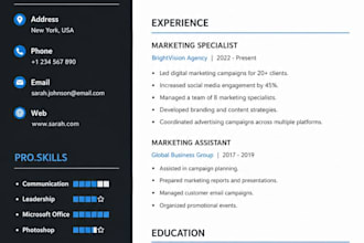 design a professional ats friendly CV and resume