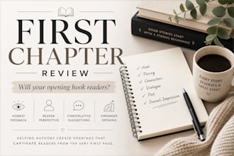 review your first chapter and provide detailed feedback