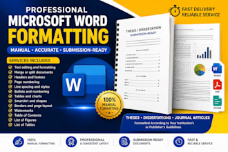 edit, design and format word document, thesis, report, article, proposals