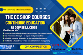 do ce shop, real estate license, course, and continuing education