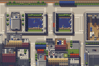 create tiled map, large map, city map, using tiled editor, tilemap, godot game