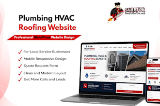 build plumbing hvac and roofing website on wordpress