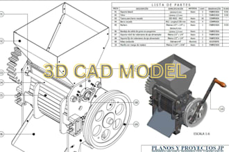 do 3d cad model product design for 3d printing, mechanical parts and stl files